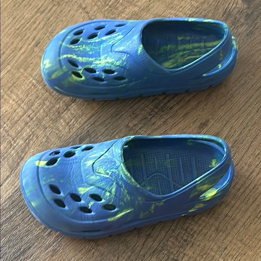Kids Blue and Green Slip-On Shoes Toddler Boys' Clog Sandal size 11 - Picture 7 of 8